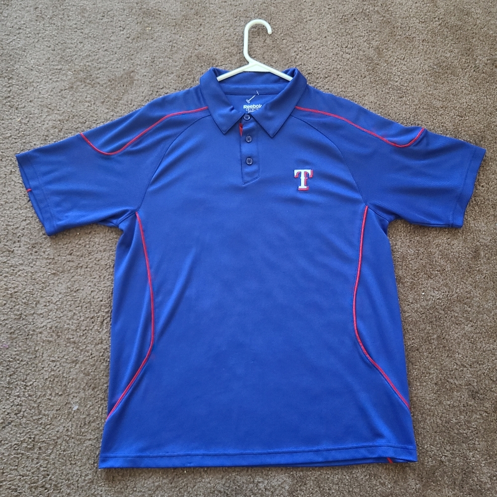 Reebok Original MLB Texas Rangers Polo Shirt Soft material Men Size M